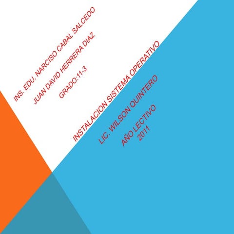 Instalacion sistema operativo 