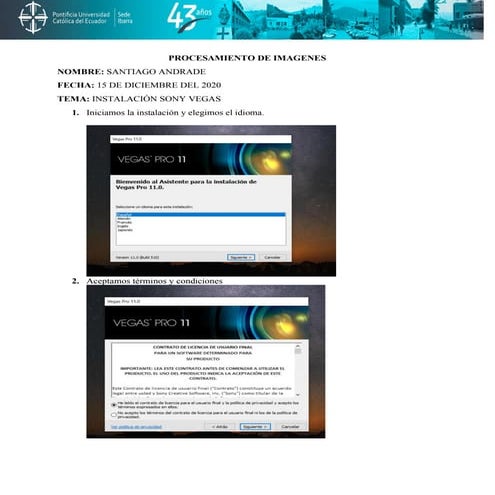 Instalacion sony vegas