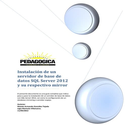 Instalacion SQLServer 2012 y replicacion