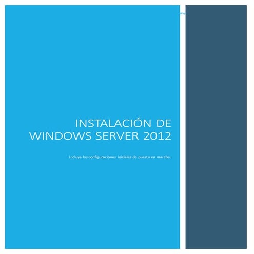 Instalación e Introducción básica de Windows Server 2012