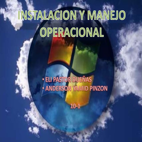 Instalacion y manejo operacional