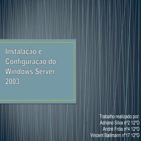 Instalação do Windows Server 2003