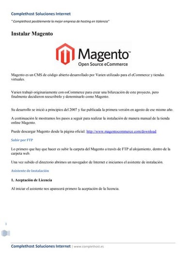 Instalar magento