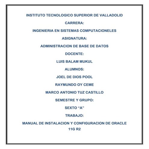 Instalar oracle database 11g r2