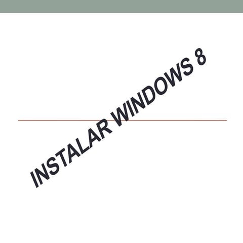 Instalar windows 8