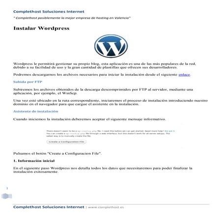 Instalar wordpress