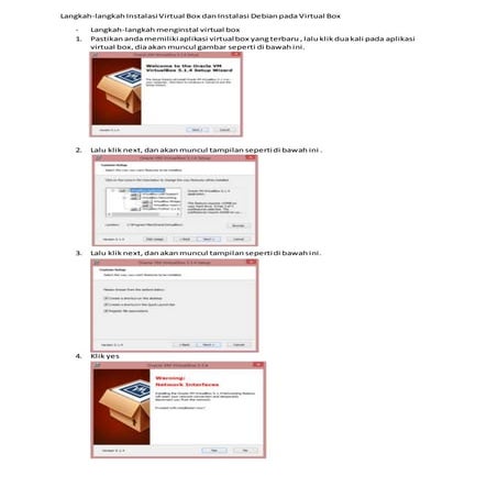 Cara menginstal Virtual Box dan Cara menginstalasi Debian pad Virtual Box 