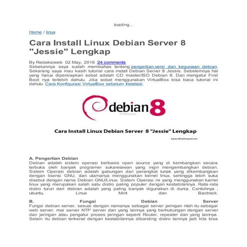 Instalasi debian 8