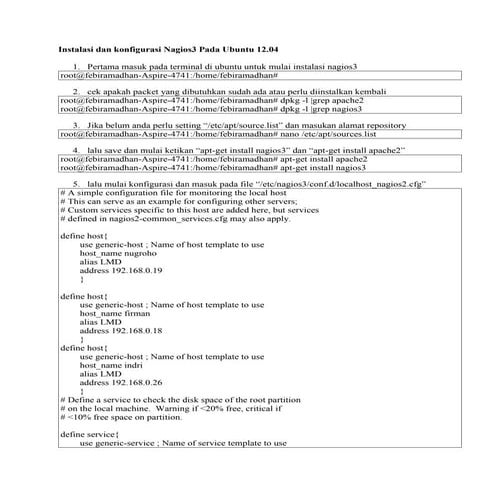 Instalasi Network Monitoring System (Nagios) Ubuntu 12.04