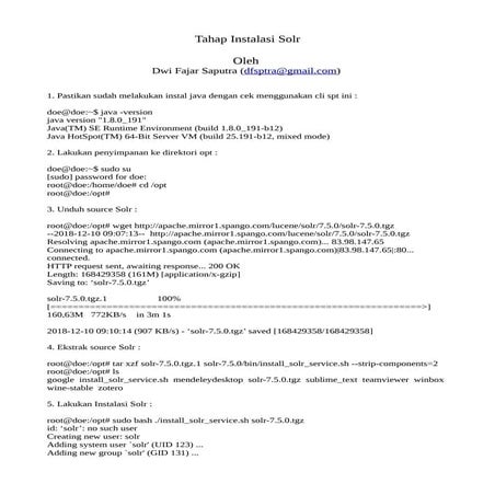 Instalasi Solr