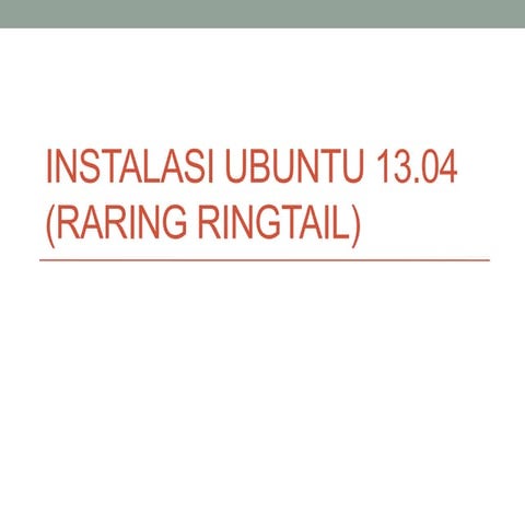 Instalasi ubuntu 13.04