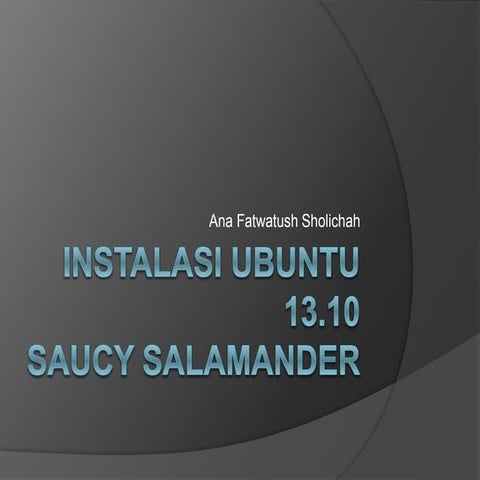 Instalasi ubuntu 1310