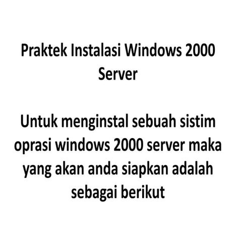 Instalasi win2000