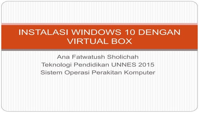 Instalasi windows 10