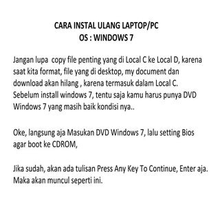 Instalasi windows 7