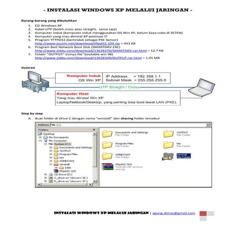 Instalasi windows xp melalui jaringan