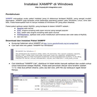 Instalasi xampp di_windows