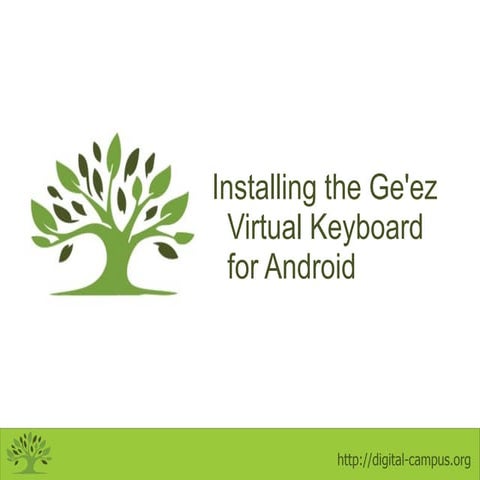 Installing Ge'ez Virtual Keyboard