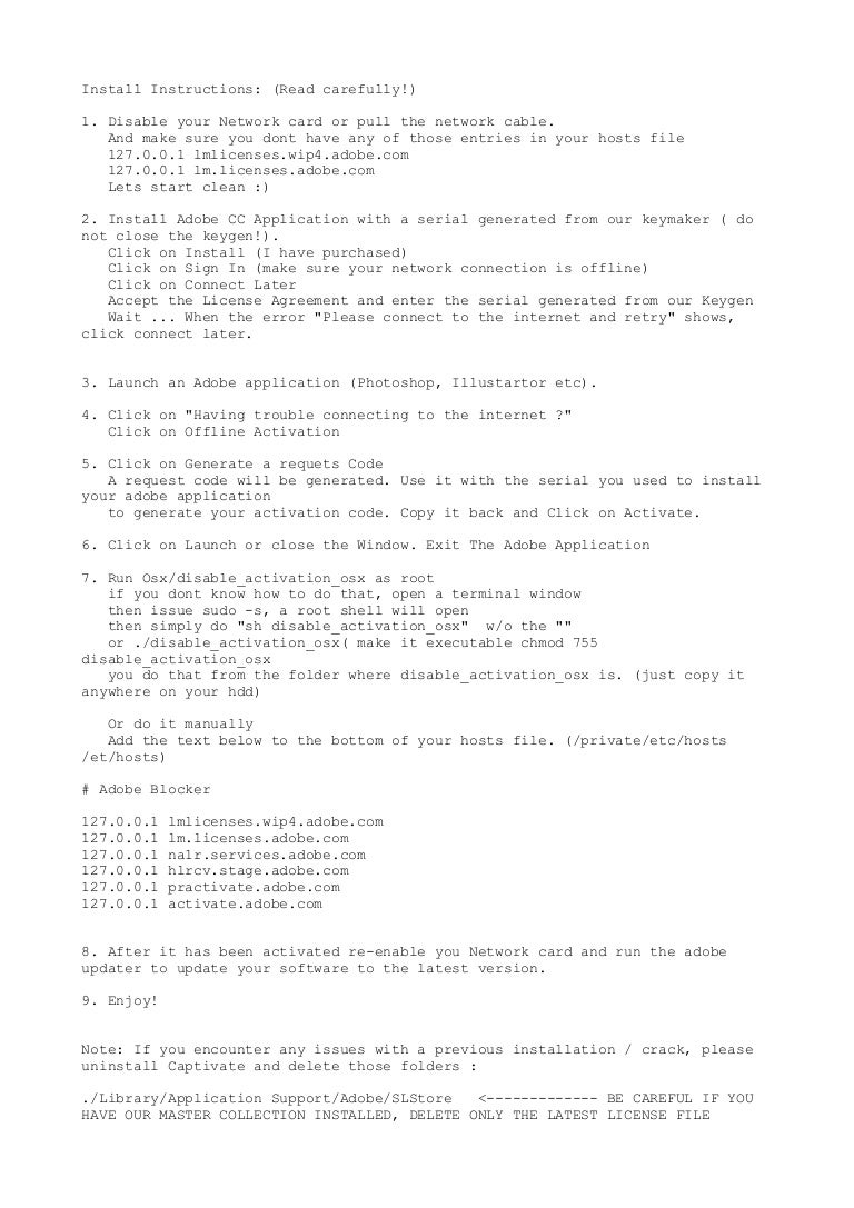 Block Adobe Activation Host File