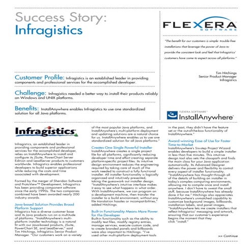 InstallAnywhere Infragistics Success Story