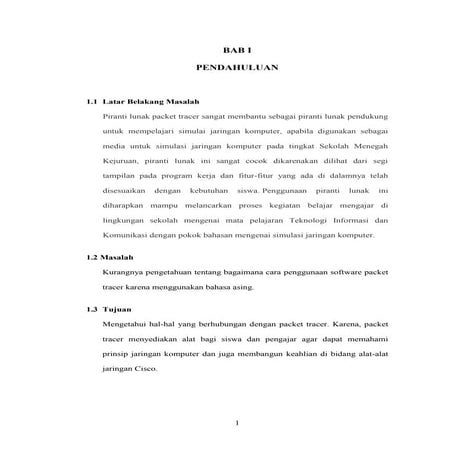 Installasi Perangkat Jaringan Lokal (LAN) (merancang jaringan lokal, mensimul...