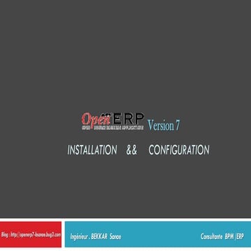 Installation   configuration OpenERP 7 - Windows