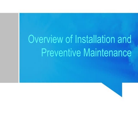 Installation and Maintenance in Hardware