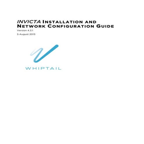 Whiptail : Installation and network configuration guide 4.3