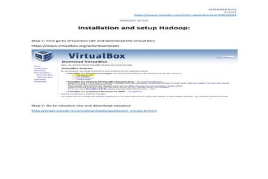Installation and setup hadoop published
