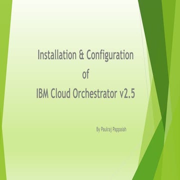 Installation and configuration of IBM Cloud Orchestrator v2.5