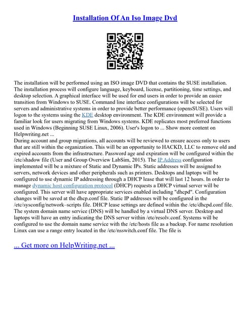 Installation Of An Iso Image Dvd