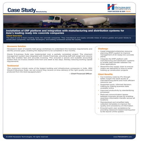 Installation of erp platform and integration