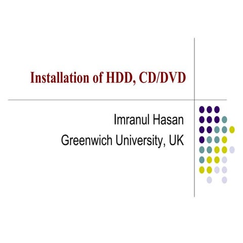 Installation of Hard Disk