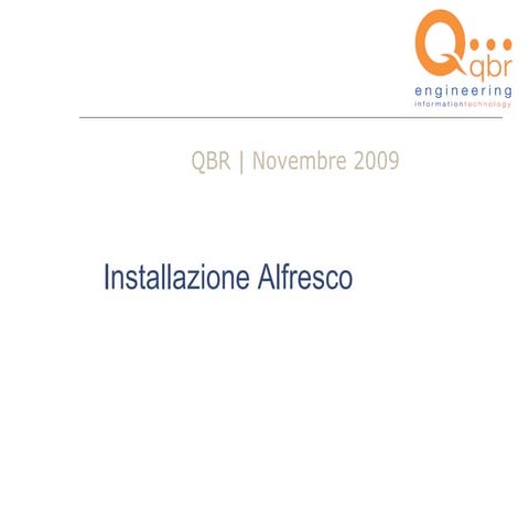 Installazione del cms alfresco