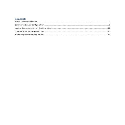 Commerce Server 2009 R2 RTM | PDF