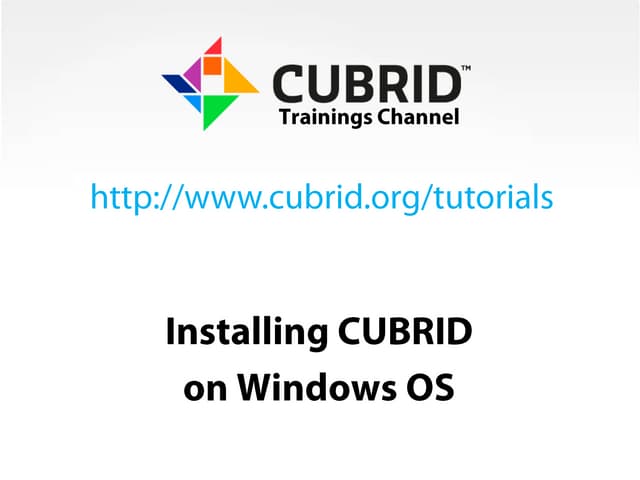 Installing CUBRID on Windows