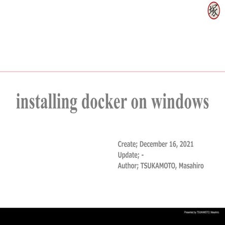 Installing docker on windows