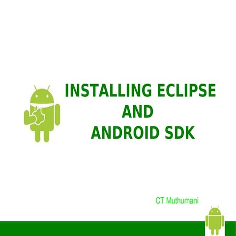Installing eclipse & sdk