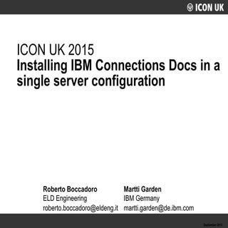 Installing ibm docs on a single server