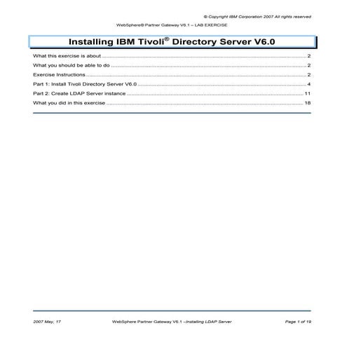 Installing ibm tivoli directory server v6.0 (web sphere partner gateway v6.1 ...