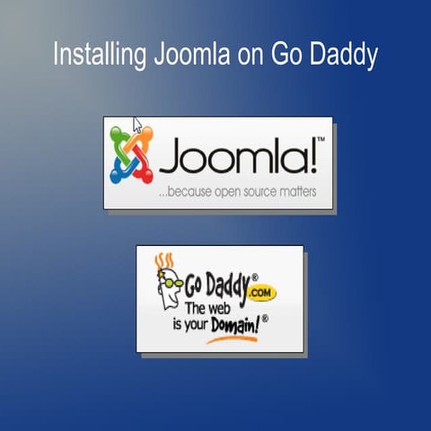 Installing Joomla on Go Daddy | PDF