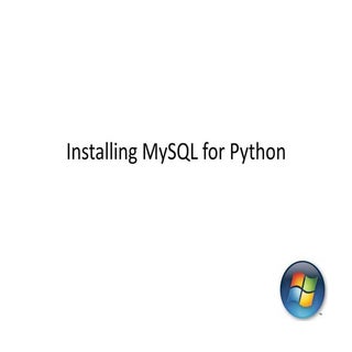 Installing MySQL for Python