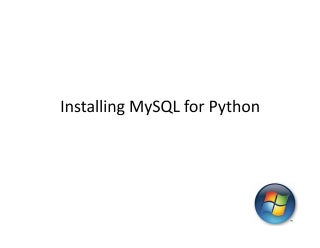 Installing Python 2.7 in Windows | PPT