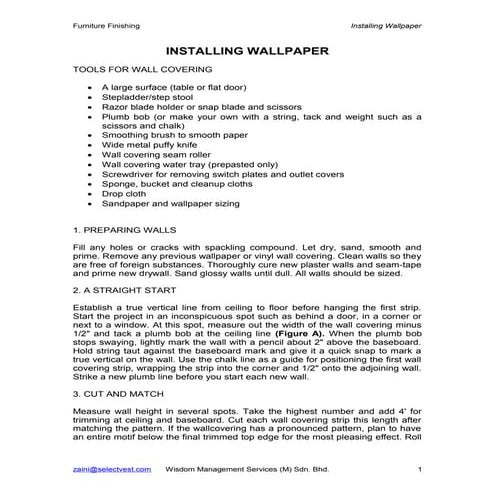 Installing wallpaper