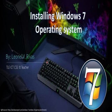 Installing win 7 os