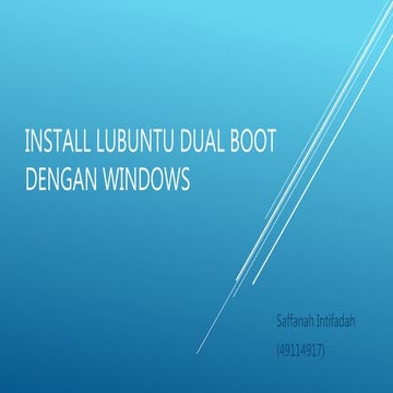 Dual boot windows 10 dengan Ubuntu Linux | PPTX