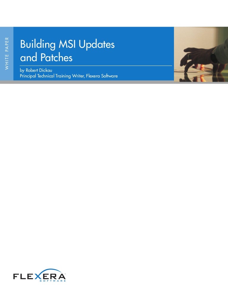Creating A Msi Patch By Hand? – BGHT