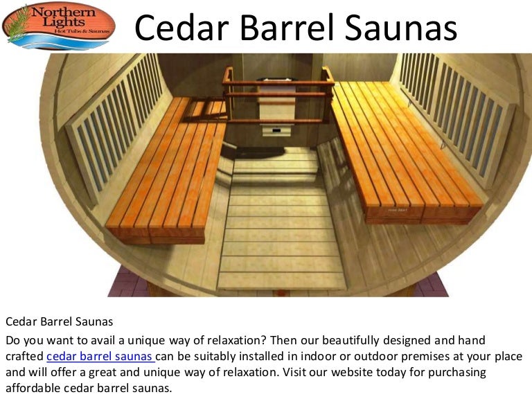 Install Unique Cedar Barrel Saunas