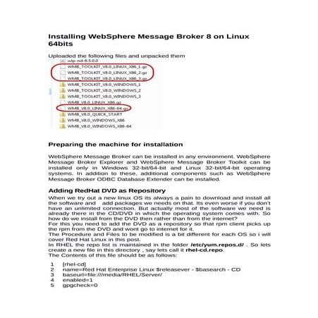 Install websphere message broker 8 RHEL 6 64 bits