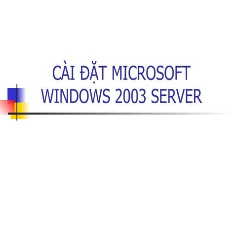 Install Win2 K3 Server